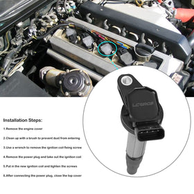 LCWRGS coil near spark plug area highlighting secure connection benefit