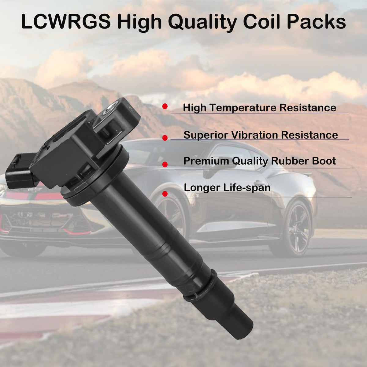 LCWRGS coils installed in engine bay demonstrating direct-fit replacement benefit