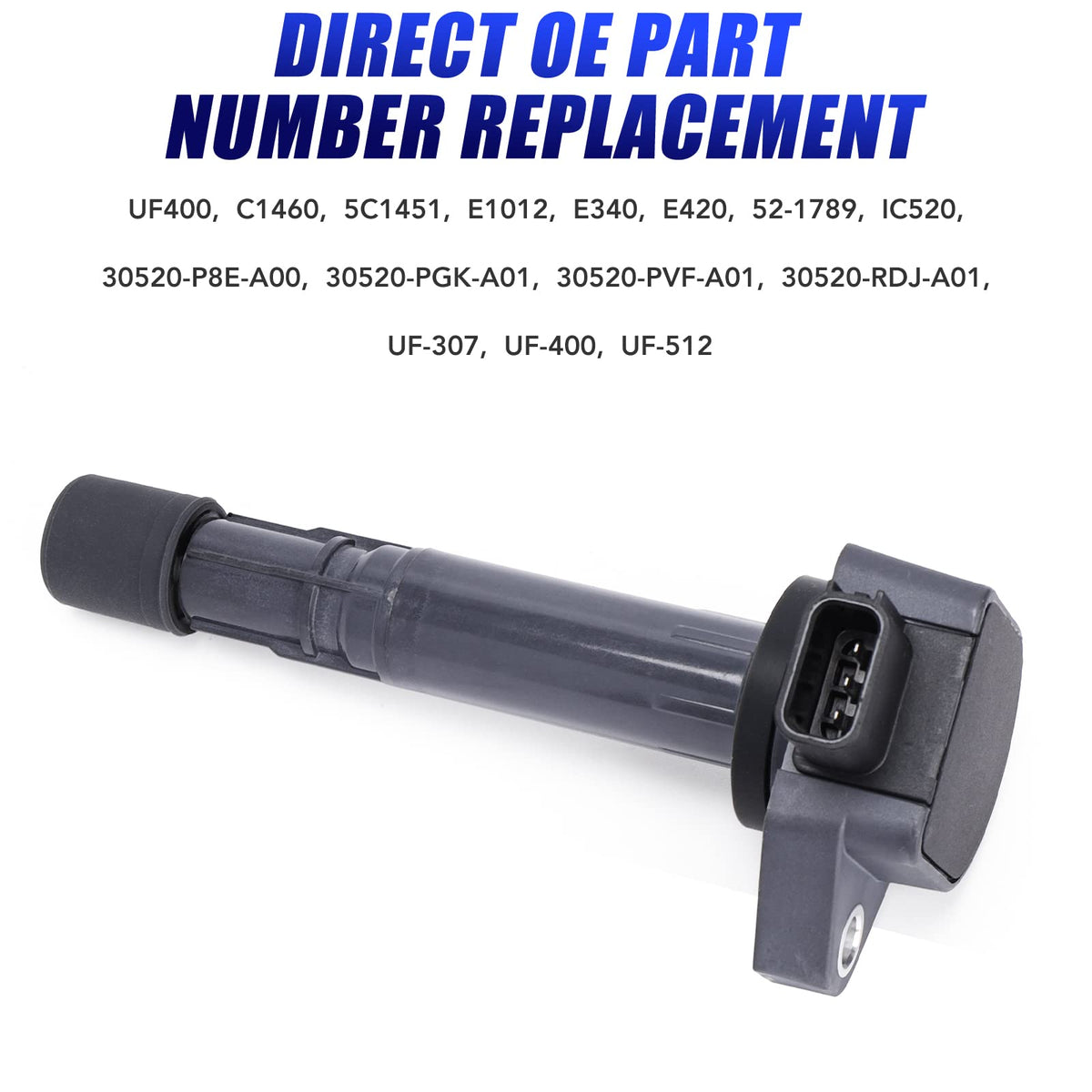 LCWRGS ignition coils installed in a Honda engine bay showing direct-fit replacement benefit