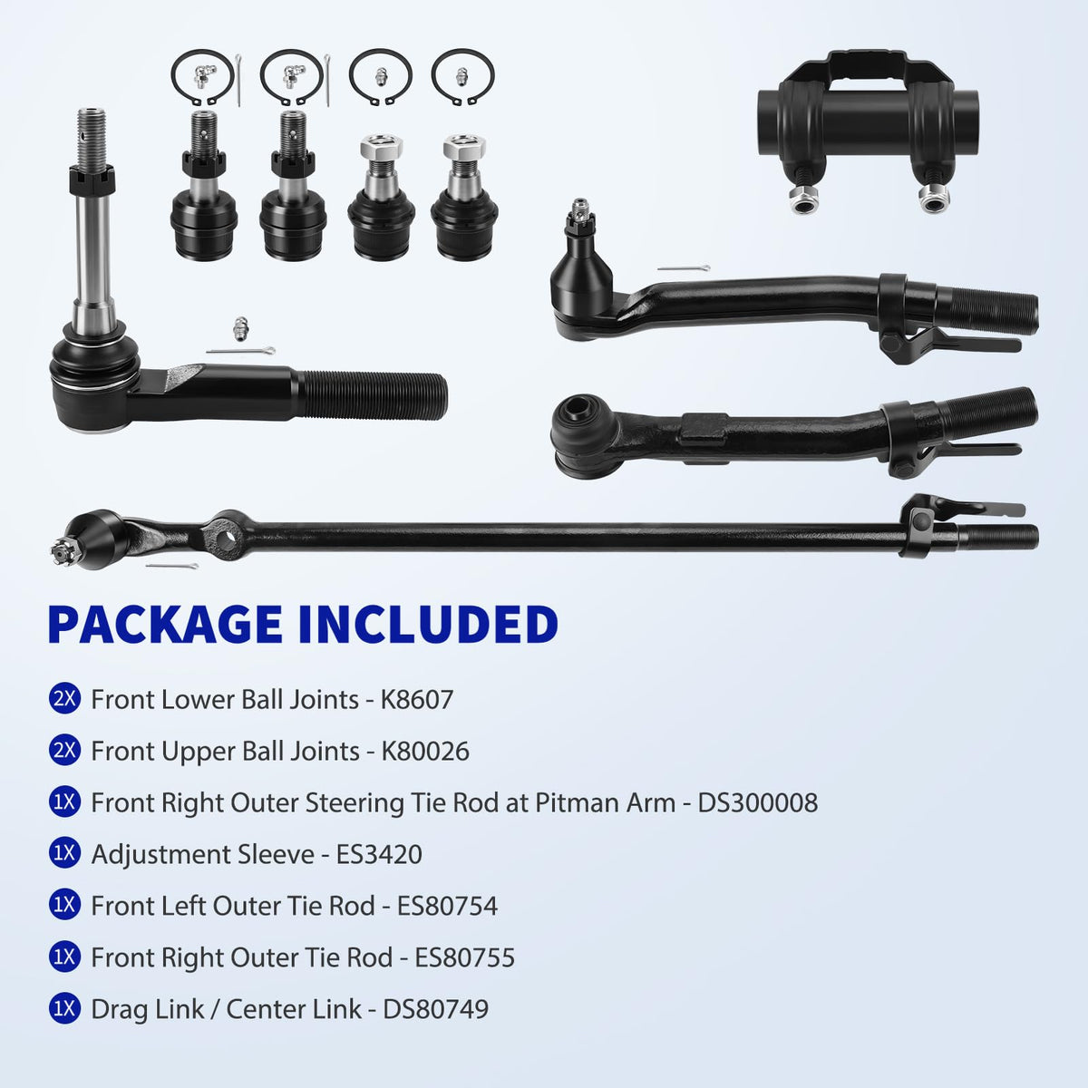 LCWRGS drag link center link visual promoting improved steering stability