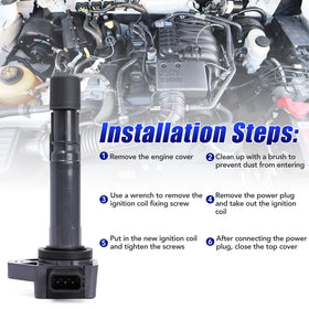 LCWRGS set of four ignition coils laid out showing full-bank replacement convenience benefit