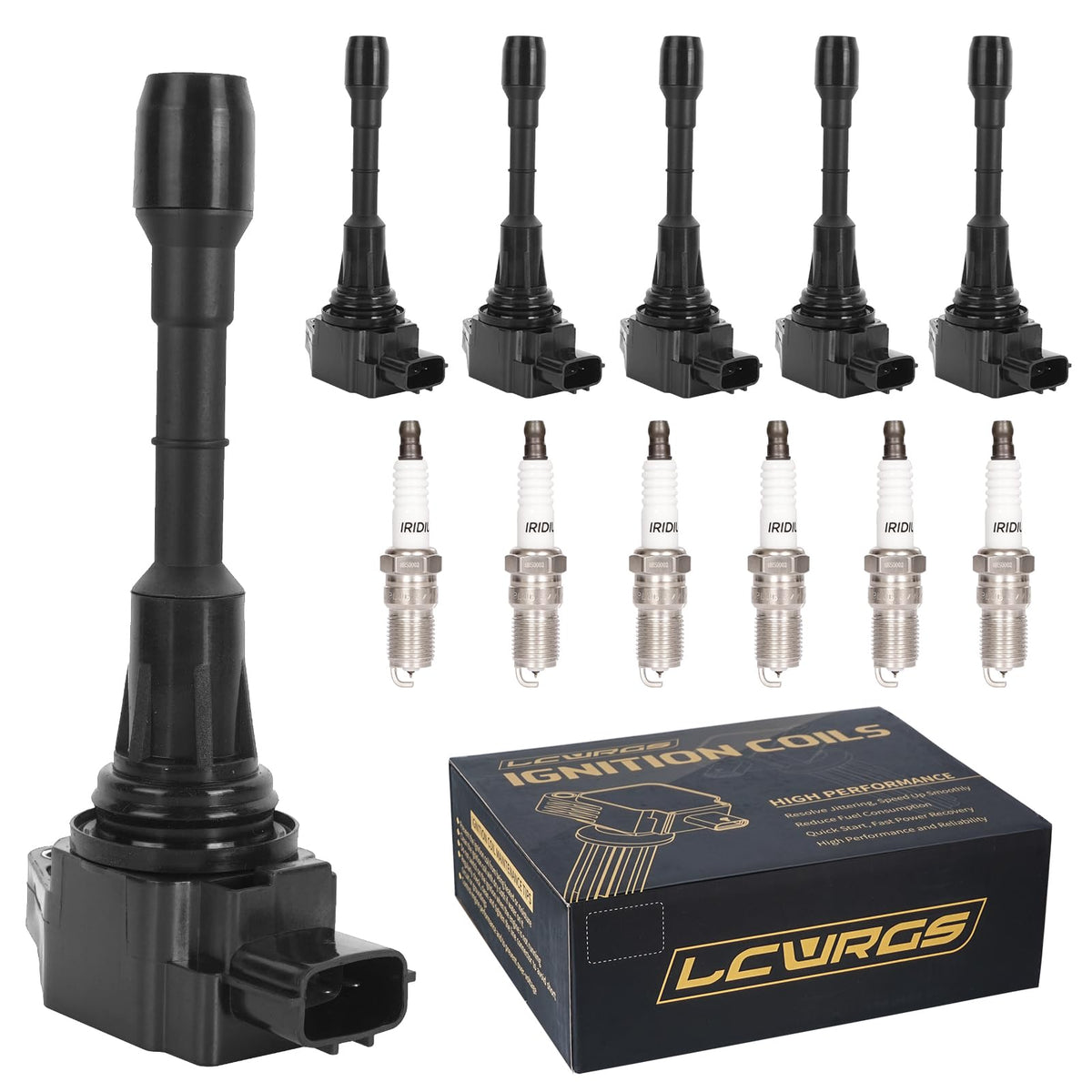 LCWRGS front packaging showing six coils and plugs, clear kit identification benefit