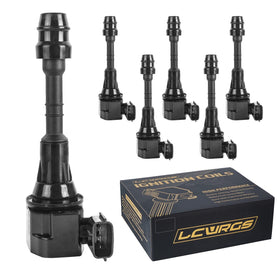LCWRGS front view of six ignition coils showing full kit and easy replacement benefit