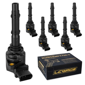 LCWRGS front view of six ignition coils showing complete set and ready fitment benefit