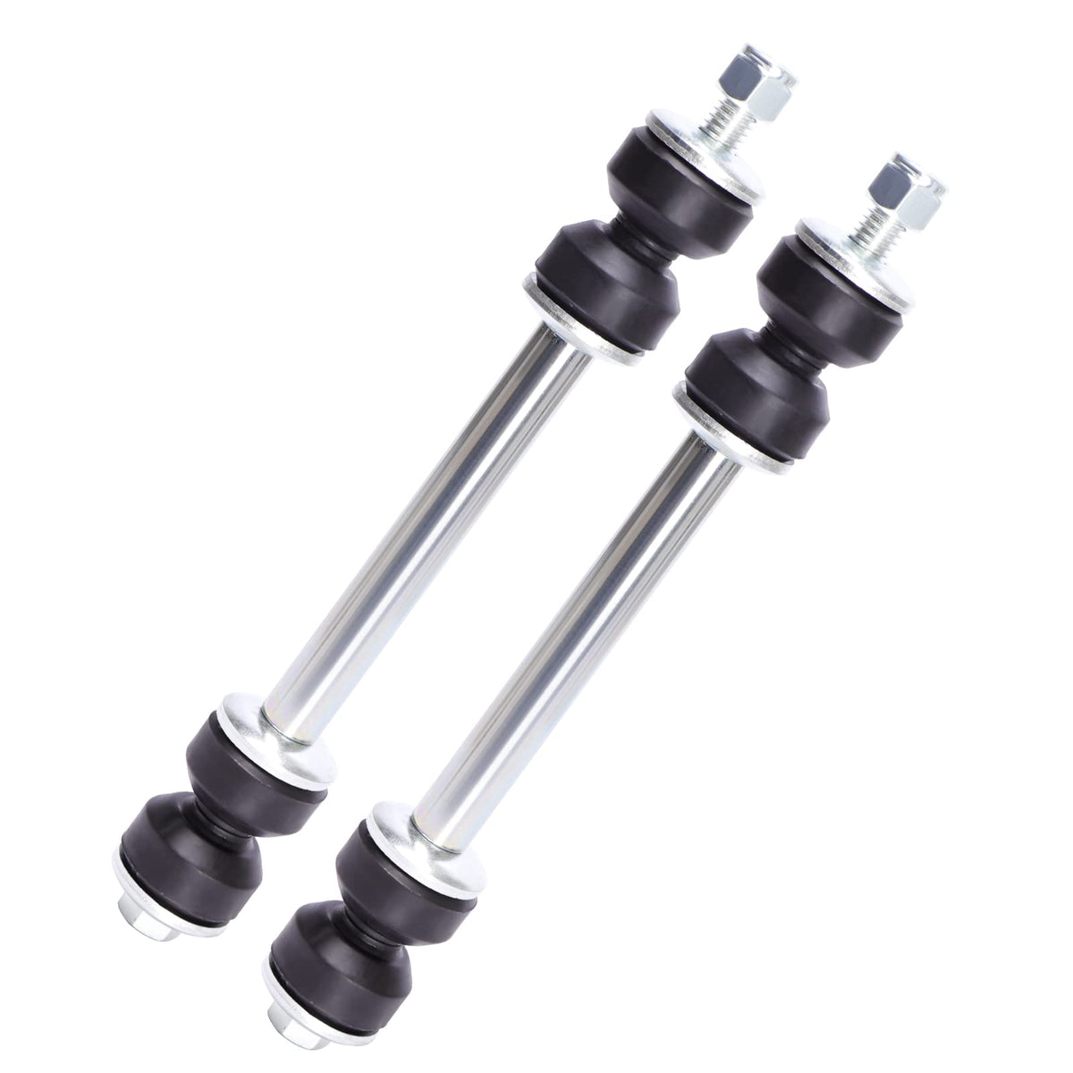 LCWRGS front sway bar end link packaging showing included pair and hardware benefits