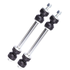 LCWRGS front sway bar end link packaging showing included pair and hardware benefits