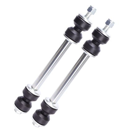 LCWRGS front sway bar end link packaging showing included pair and hardware benefits