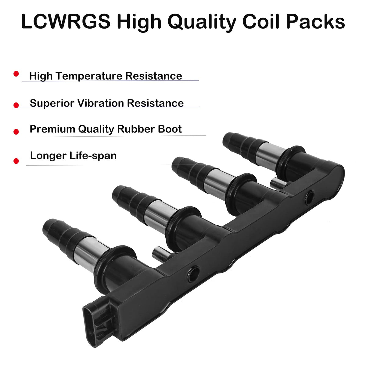 LCWRGS ignition coil installed in engine bay illustrating direct OEM fit
