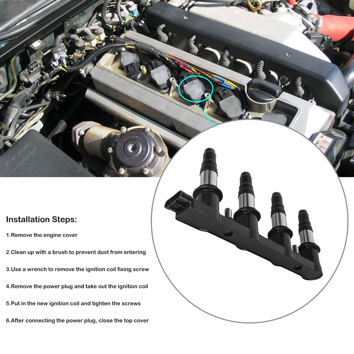 LCWRGS ignition coil spring terminal closeup demonstrating reliable spark delivery