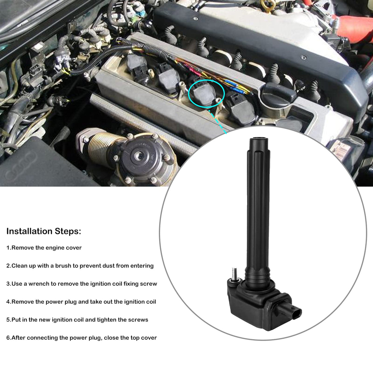 LCWRGS detail of spark plug boot showing secure seal and improved spark transfer