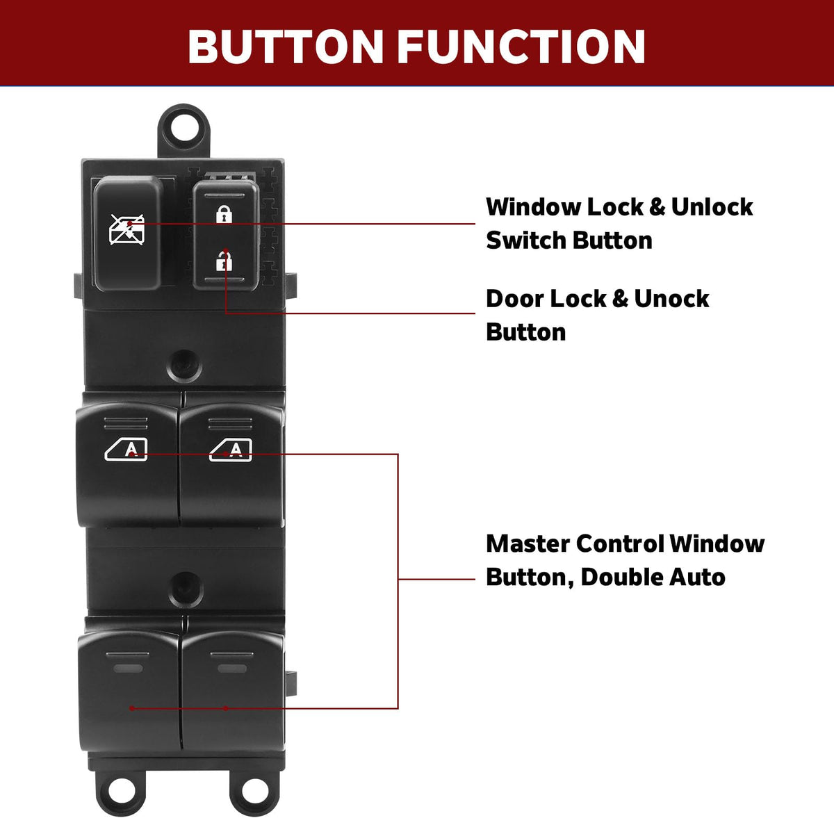LCWRGS installed in Nissan Titan driver door demonstrating restored window control