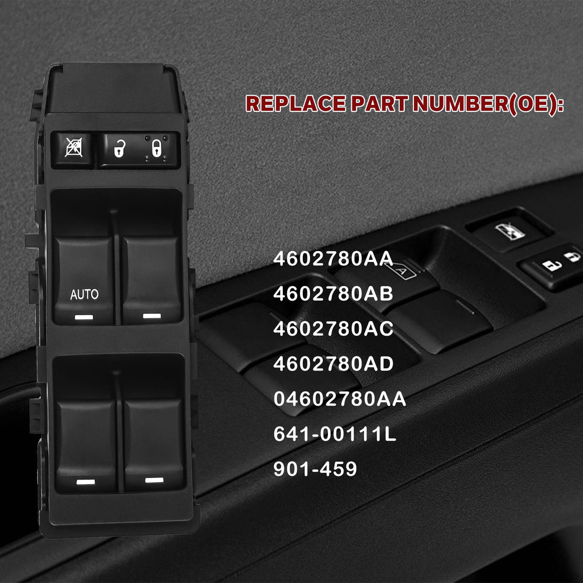 LCWRGS switch close-up of surface texture and button finish for durable feel