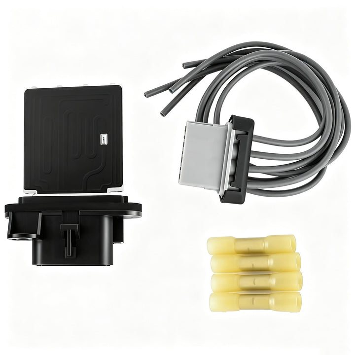 LCWRGS front view of blower resistor showing housing and connector for precise fit