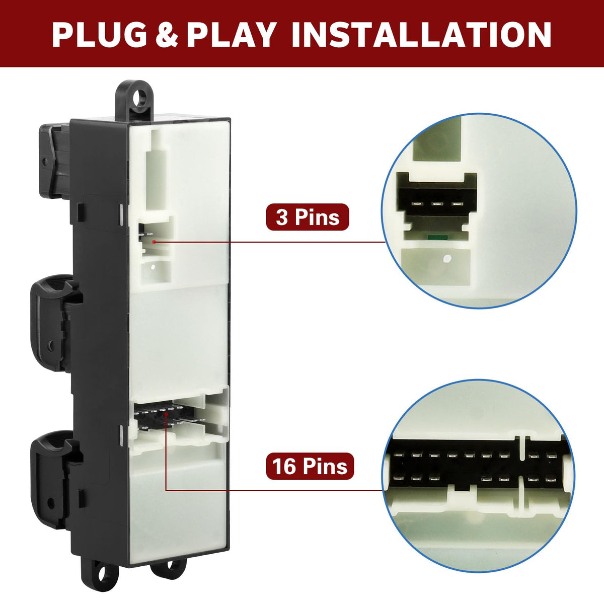 LCWRGS side profile showing mounting tabs that ensure secure door trim installation