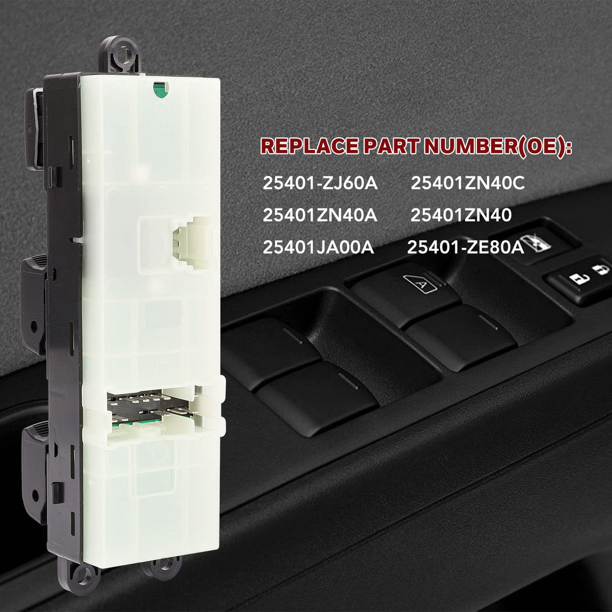 LCWRGS rear view of switch connector for easy plug-and-play installation