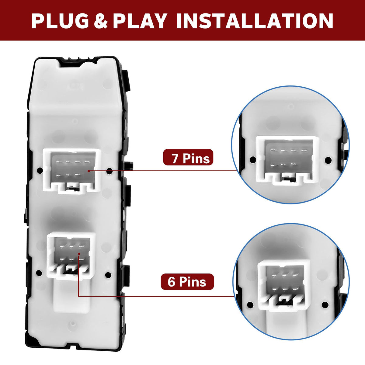 LCWRGS switch installed in driver door panel showing restored window control convenience