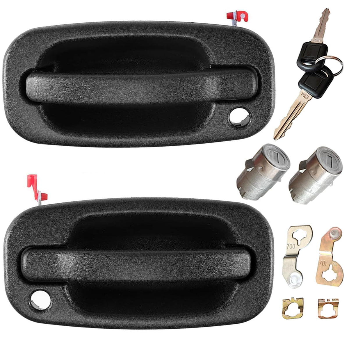 Lcyolada driver side front handle close-up, durable replacement restoring operation