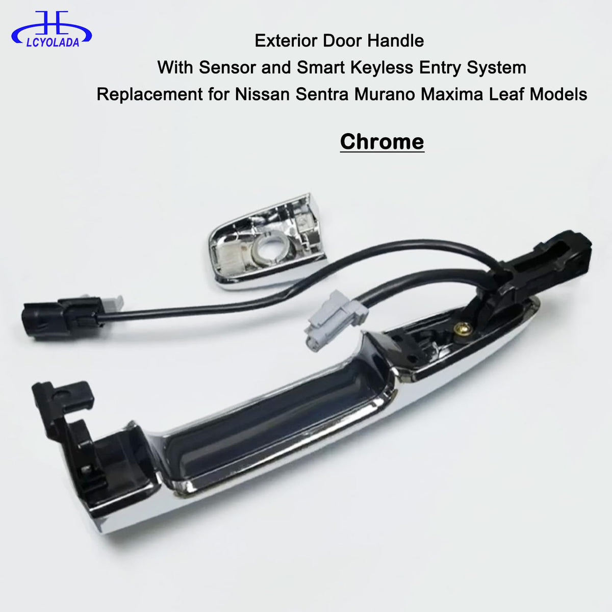 Lcyolada handle close-up of keyless entry sensor showing precise sensor placement and fit