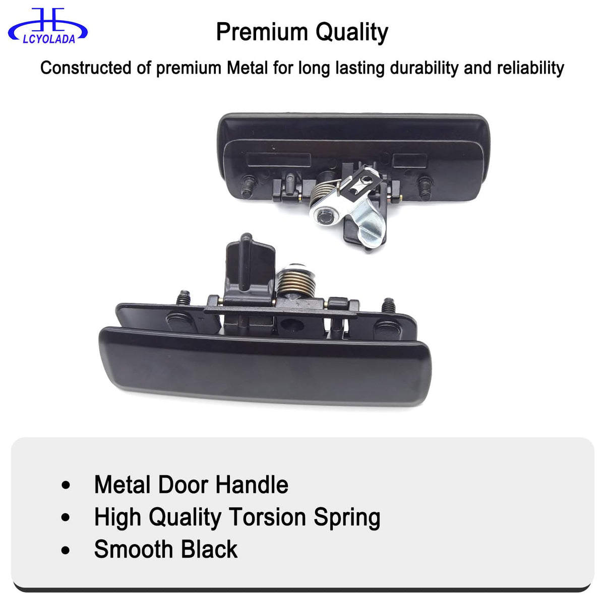 Lcyolada handle close-up texture detail displaying metal construction and corrosion resistance