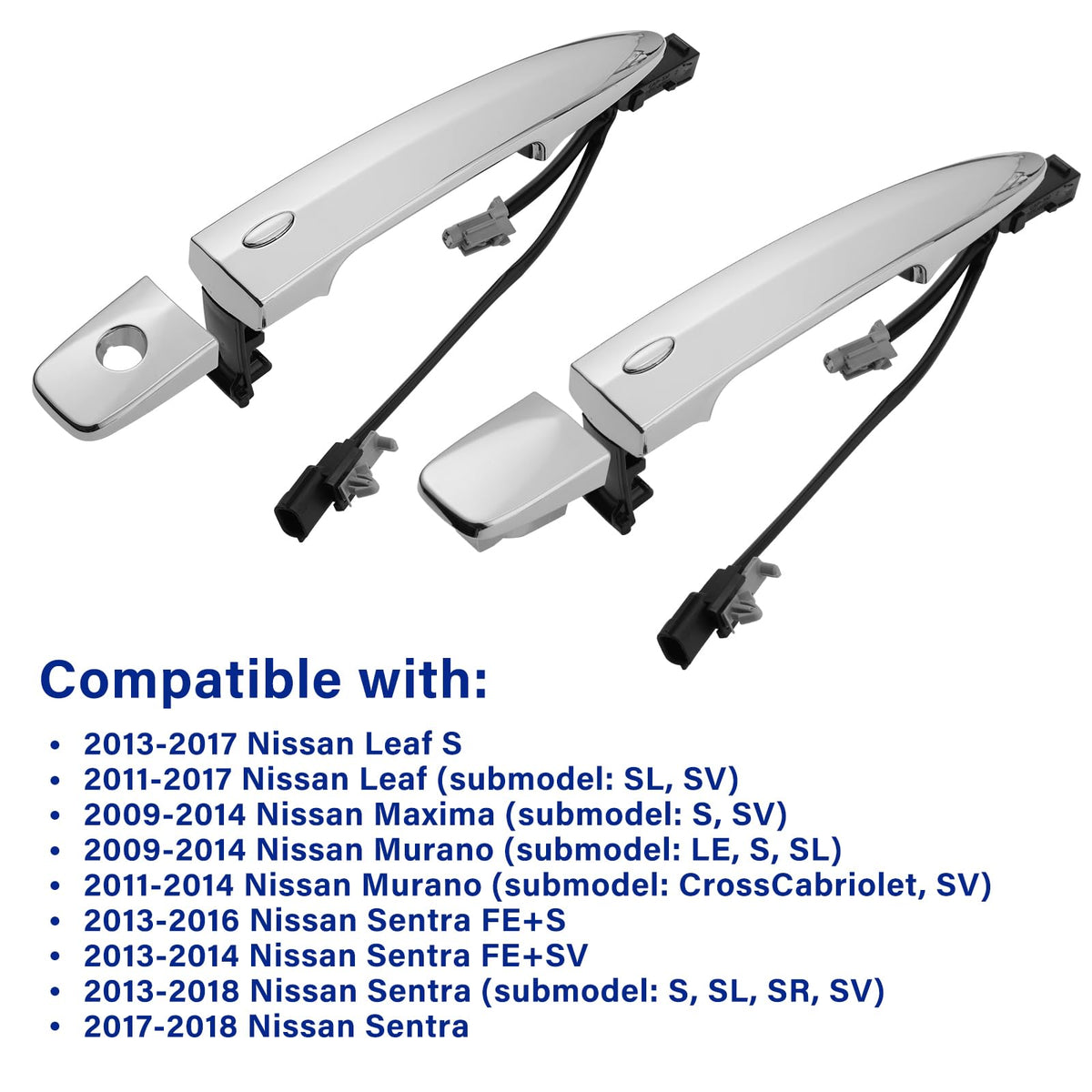 Lcyolada handle installed on Nissan door demonstrating easy smart-key access