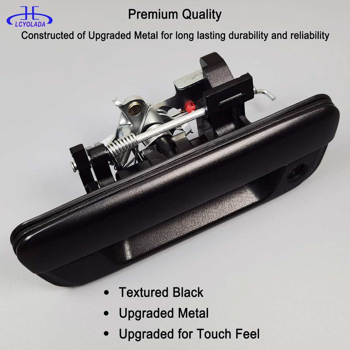 Lcyolada handle keyhole detail showing lock compatibility benefit