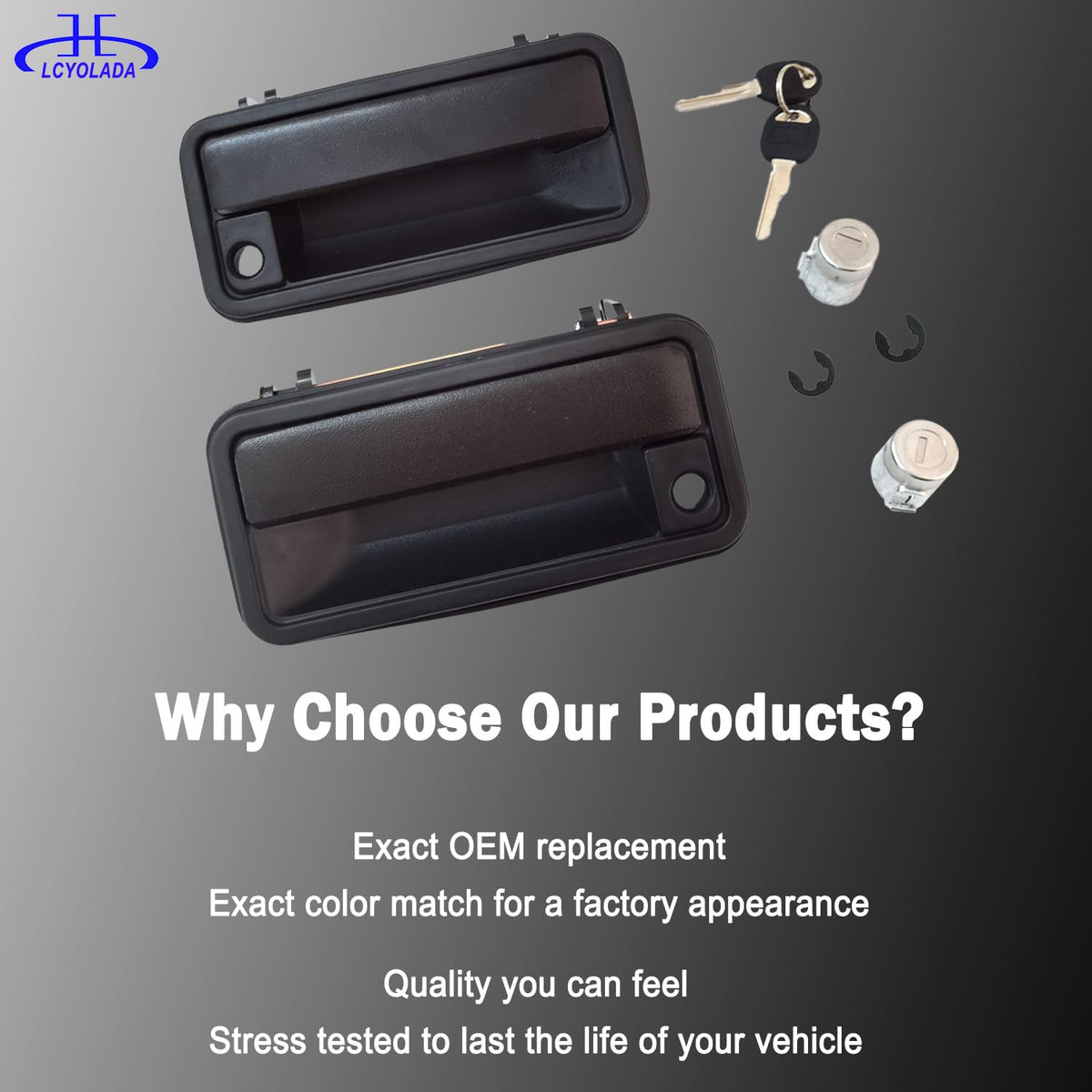 Lcyolada handle with tools and mounting parts demonstrating easy installation