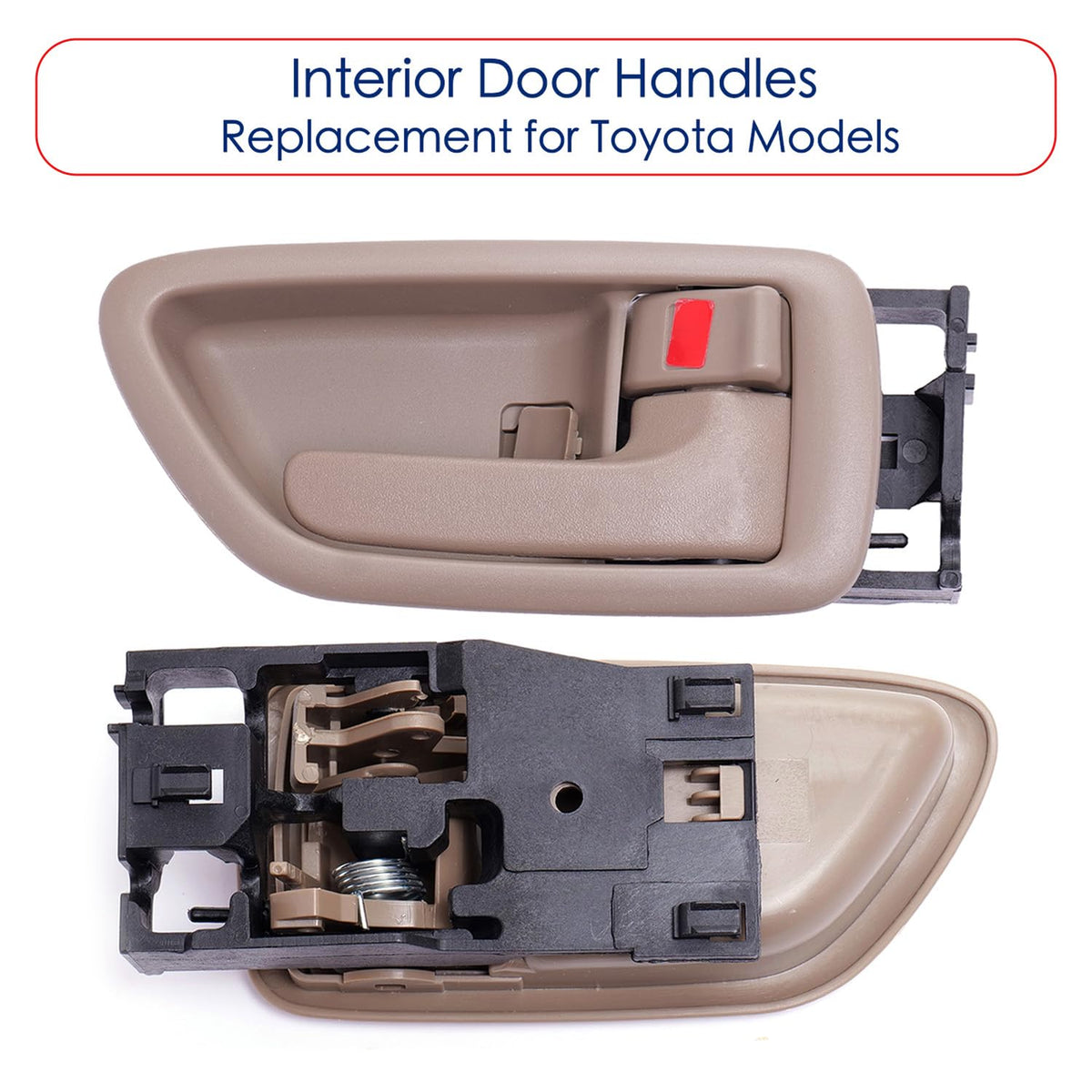 Lcyolada handle installed on Toyota door panel demonstrating restored interior function