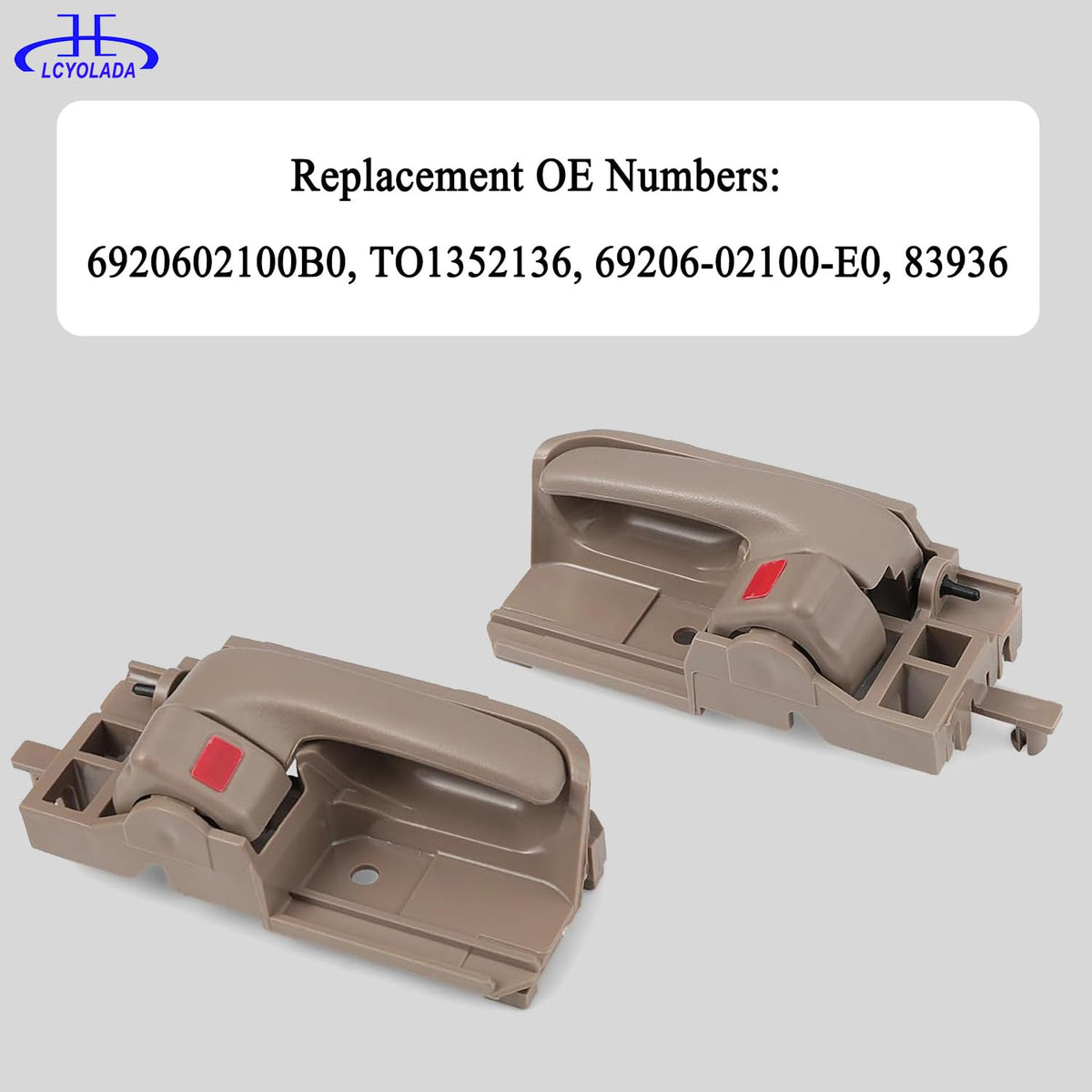 Lcyolada installed in vehicle rear door restoring interior appearance
