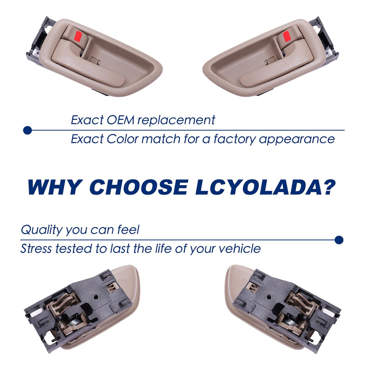 Lcyolada installed in vehicle interior showcasing cohesive beige styling and clean look