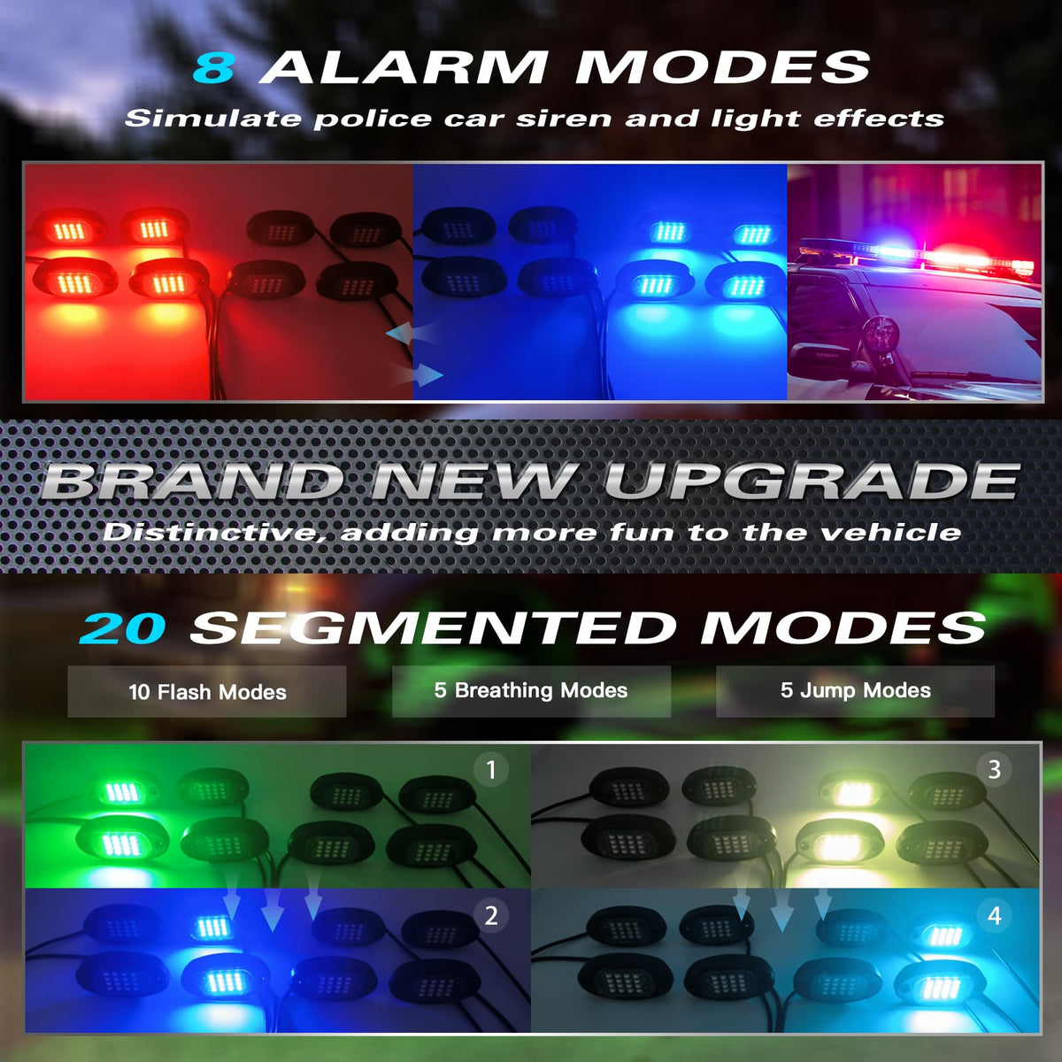 LD DARKEAGLE app control screen displaying color wheel and timers for customization