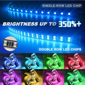 LD DARKEAGLE close-up double-row LEDs showing dense light output and color fidelity
