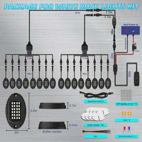 LD DARKEAGLE extension cables and accessories showing flexible placement and complete kit