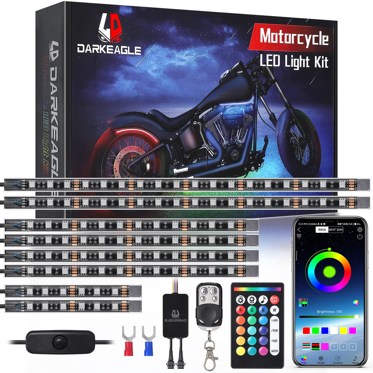 LD DARKEAGLE front packaging showing full 8-piece kit and benefits