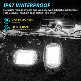LD DARKEAGLE pods installed under a truck illuminating wheel well for trail visibility