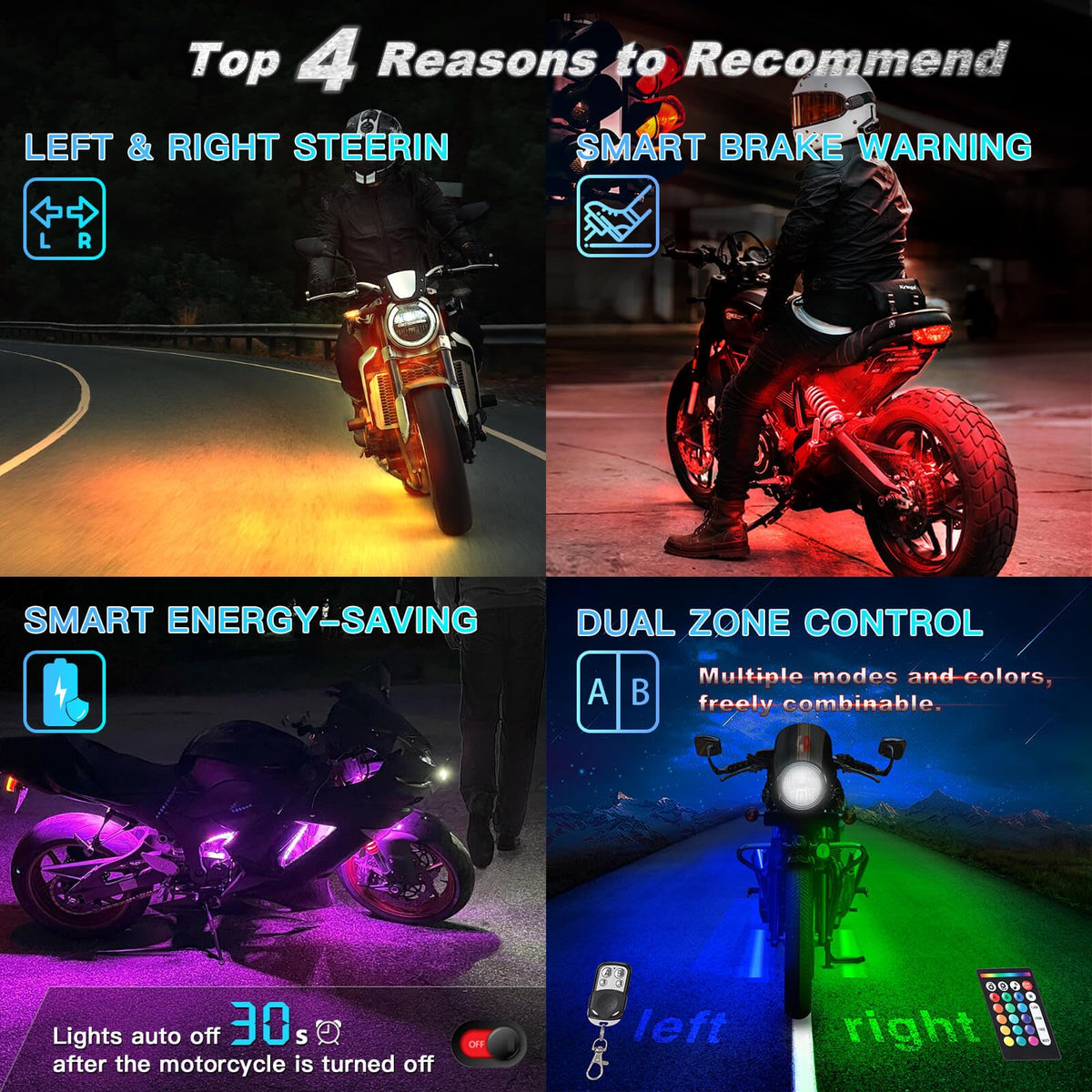 LD DARKEAGLE installed underglow side view enhancing bike visibility and style at night
