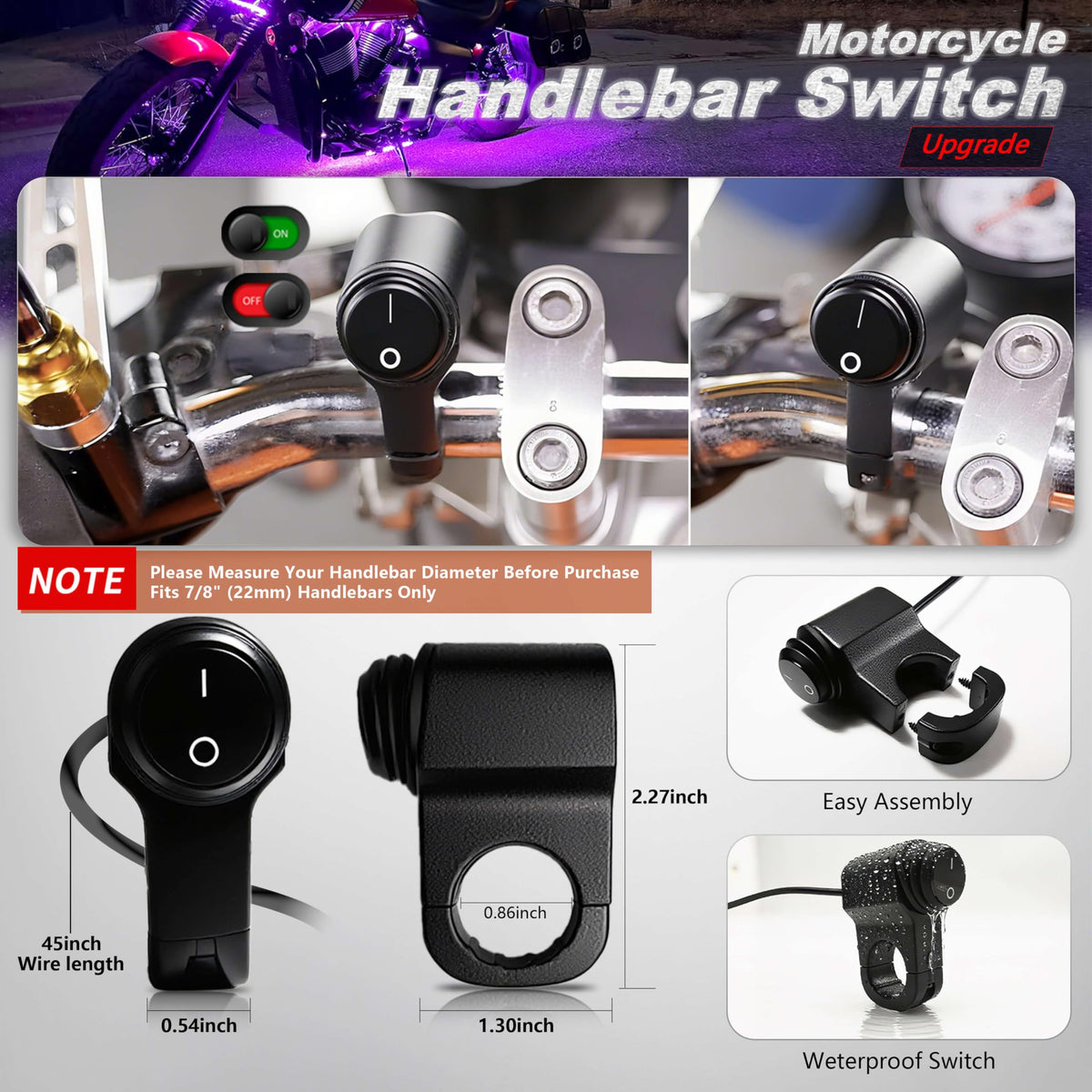 LD DARKEAGLE LED strip close-up showing silicone tubing and bright LEDs for durability