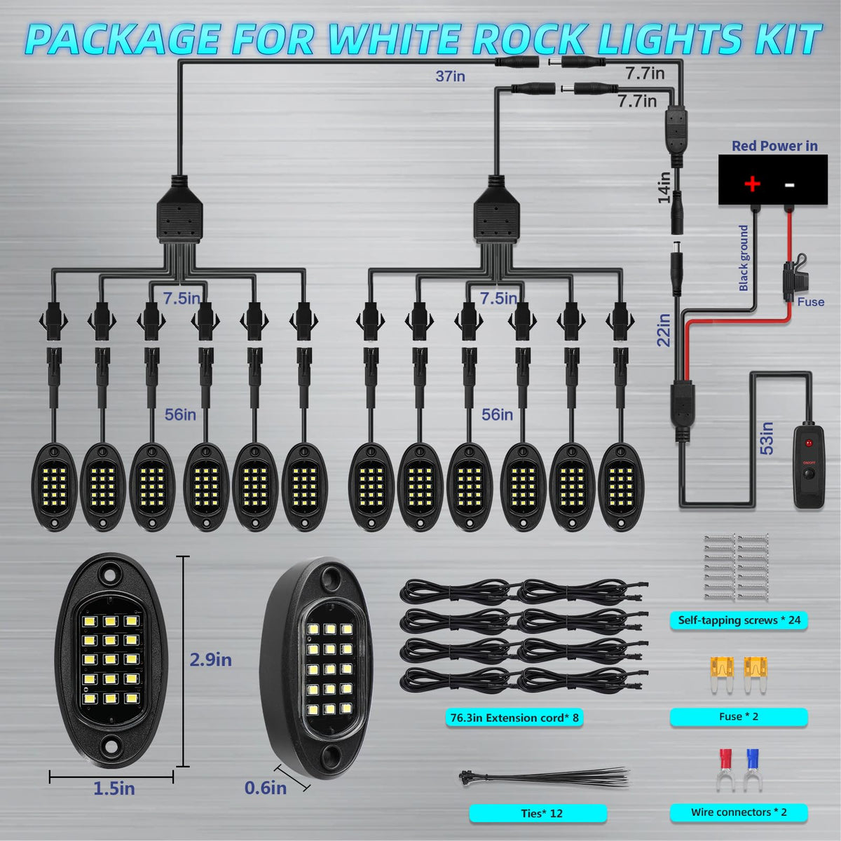 LD DARKEAGLE pod with screws, zip ties, and heat-shrink demonstrating easy mounting