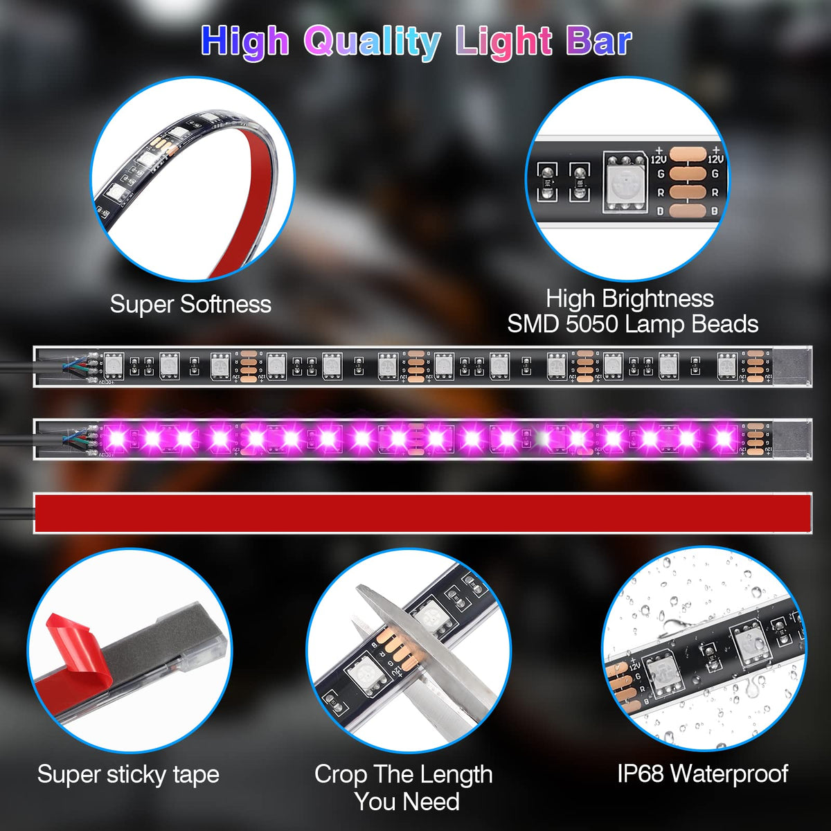 LD DARKEAGLE strip scale on hand illustrating flexible, cuttable length for fitting