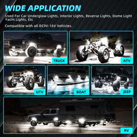 LD DARKEAGLE underbody wide-angle beam illustrating even 6500K white coverage