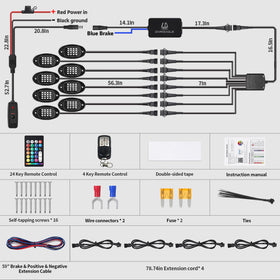 LD DARKEAGLE wiring and accessories layout including extenders and mounting hardware
