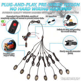 LD DARKEAGLE wiring harness with power kill switch and indicator for safe control