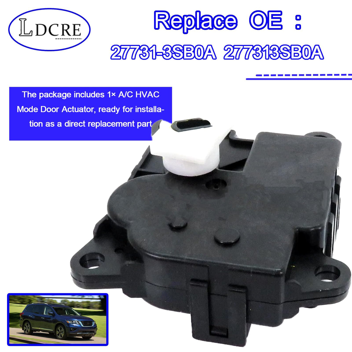 LDCRE actuator electrical connector detail for reliable plug-in replacement