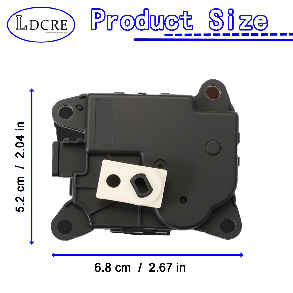LDCRE actuator next to ruler for size comparison aiding correct selection