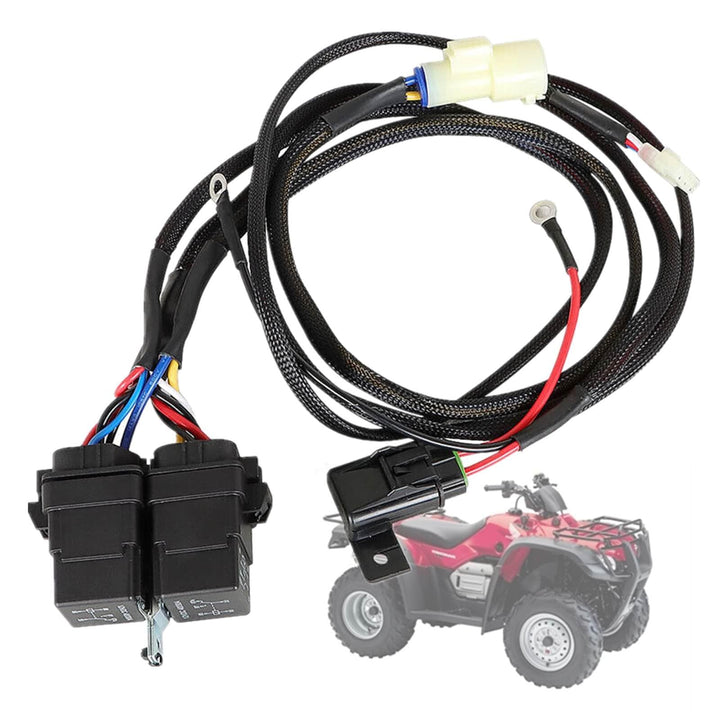 LDCRE front harness assembly showing plug layout and durable insulation, improves reliability