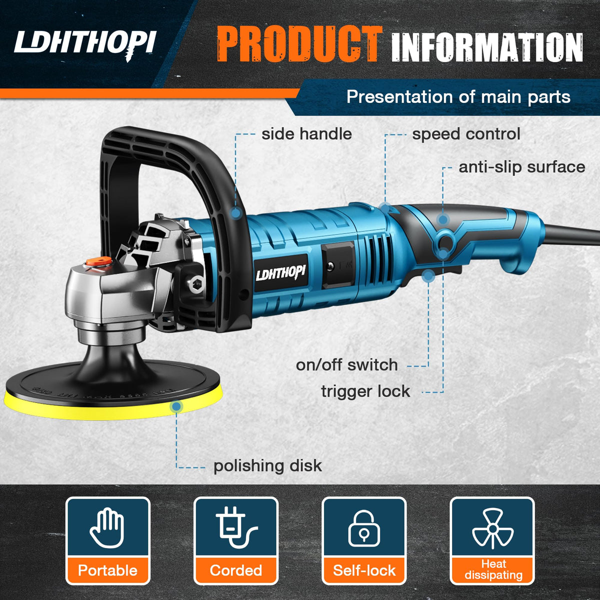 LDHTHOPI held in hand for scale showing compact design and comfortable handling