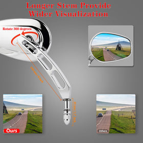 LDJXDADI close-up of white-transparent glass lens for clearer rear visibility