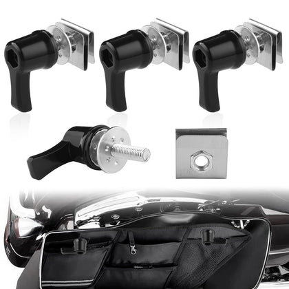 LDJXDADI front view of packaged hardware showing all bolts and nut clips, secure fit benefit