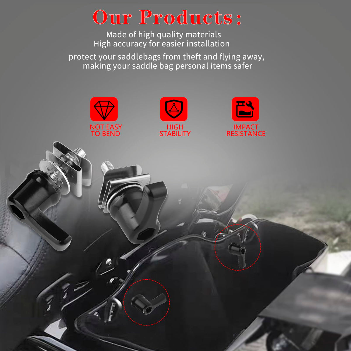 LDJXDADI installed on Road King side profile demonstrating theft deterrent and secure mounting