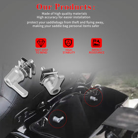 LDJXDADI fastener installed on hard saddlebag showing improved security during rides