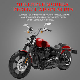 LDJXDADI mirrors installed on Sportster showing improved rear visibility